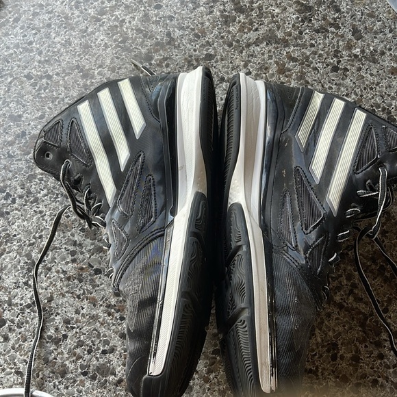 2013 Adidas Mad Basketball Shoes Sz 8.5 Mens Black,‎ gray & White. Worn on court - Picture 8 of 16